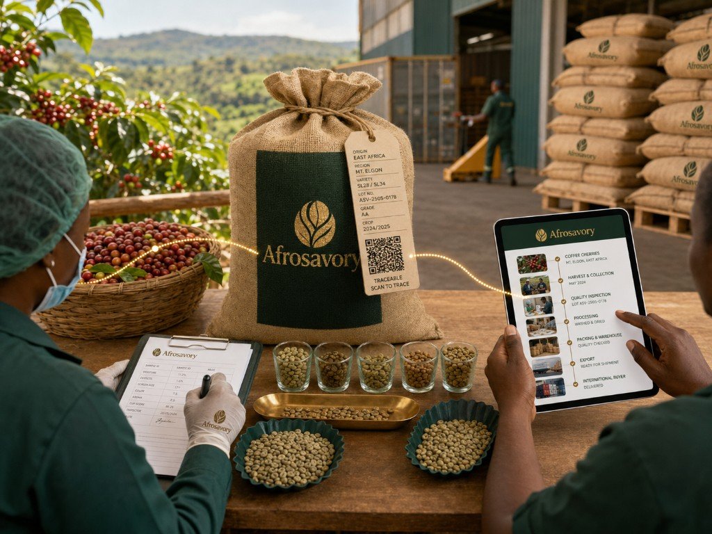 Afrosavory transparent sourcing and traceability from farm to buyer