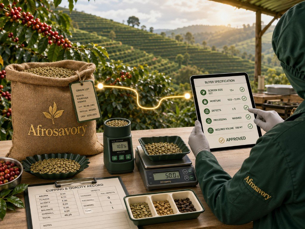 Afrosavory origin quality and buyer specification review